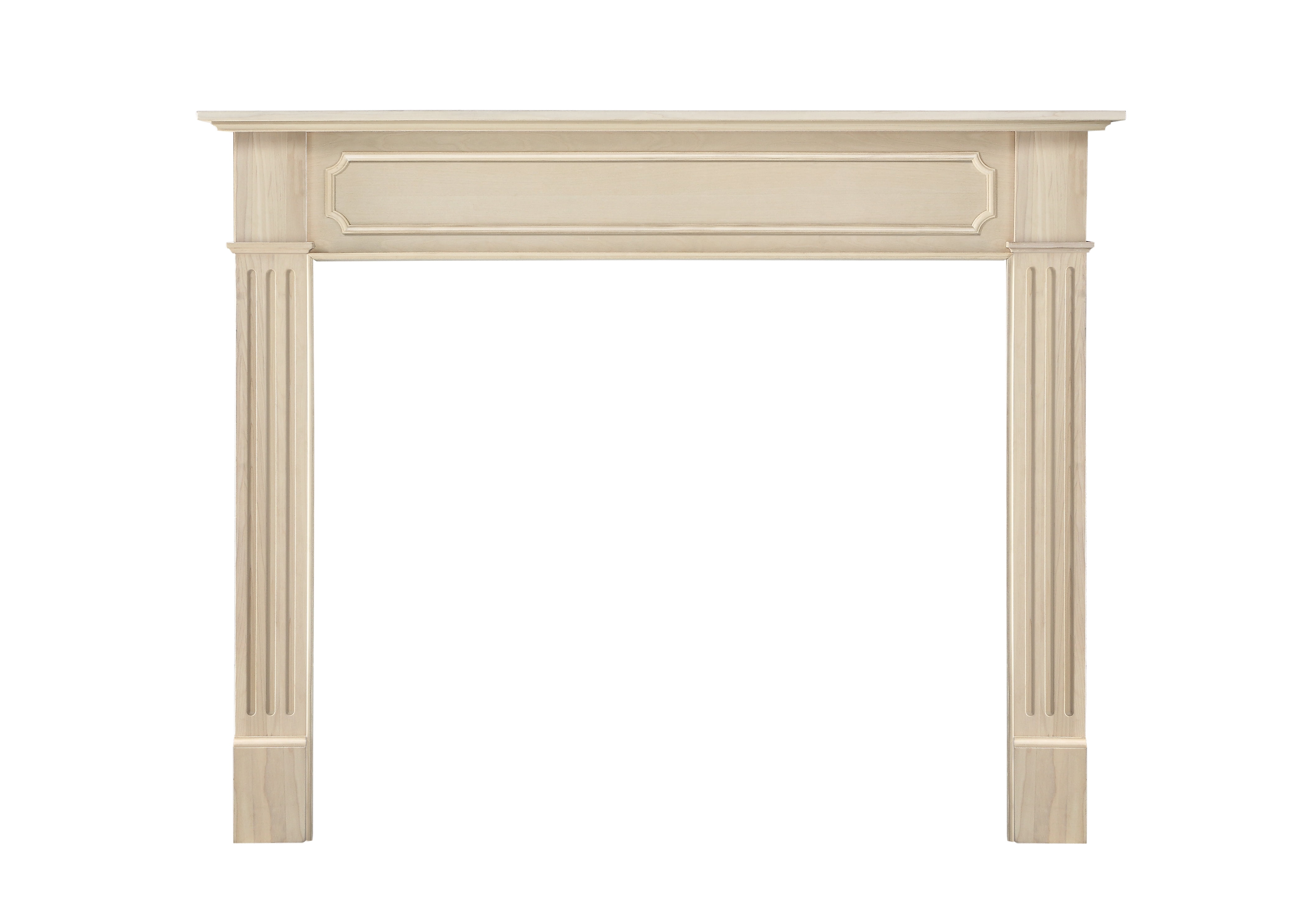 Pearl Mantels Alamo Transitional Styled Mantel Surround, Constructed With Hand Chosen Grade A Wood And Wood Veneers, Unfinished, Paint And Stain Grade, Interior Opening 50"W x 42"H