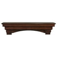 thumbnail image 1 of Pearl Mantels Auburn Versatile Premium Wood Mantel Shelf, Lightly Distressed Cherry Finish, 60"L & 10"D, Hang Alone, with Corbels or with Corbels and Arch (Included), 1 of 6
