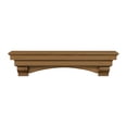 thumbnail image 1 of Pearl Mantels Celeste Versatile Hand Distressed and Hand Finished Premium Pine Wood Mantel Shelf, Antique Finish, 72"L & 10"D, Hang Alone, with Corbels or with Corbels and Arch (Included), 1 of 7