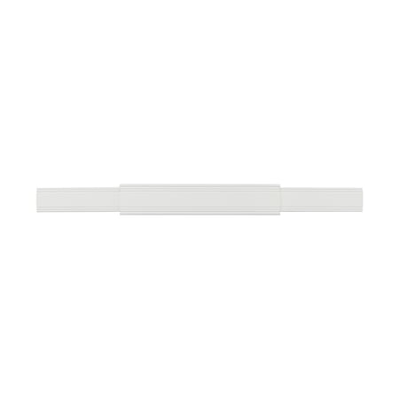 Pearl Mantels Emory One Size Fits All Contemporary Mantel Shelf, Premium White MDF, Adjustable Length 48"-80", Main Shelf 8"H and Expanded Wings 5.5"H