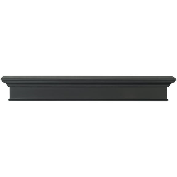 Pearl Mantels Henry Premium Black MDF Mantel Shelf, Precision Black Paint, 60"L x 9"D x 8"H