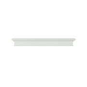 Pearl Mantels Henry Premium White MDF Mantel Shelf, Crisp White Paint, 60"L x 9"D x 8"H