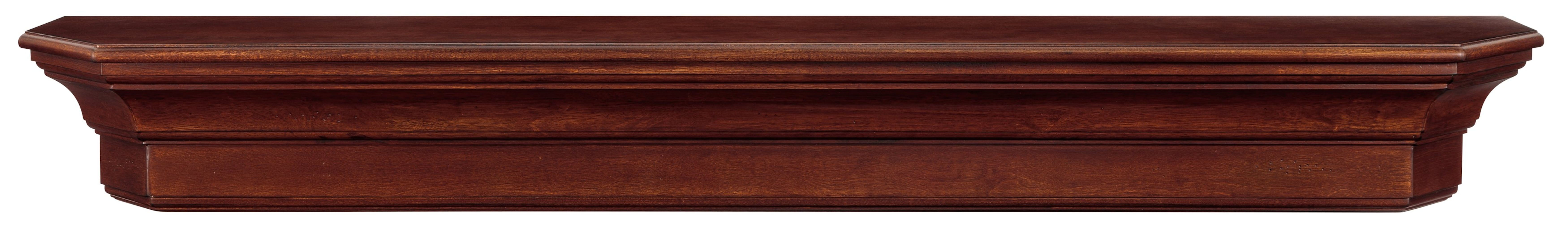 Pearl Mantels Lindon Traditional Premium Wood Mantel Shelf, Lightly Distressed Cherry Finish, 60"L x 10"D x 7"H