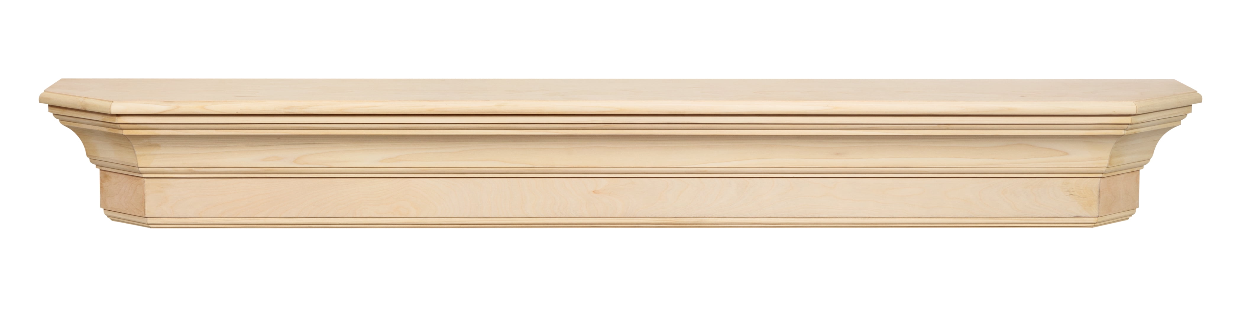 Lindon Rustic 72" Unfinished Wood Floating Mantel Shelf