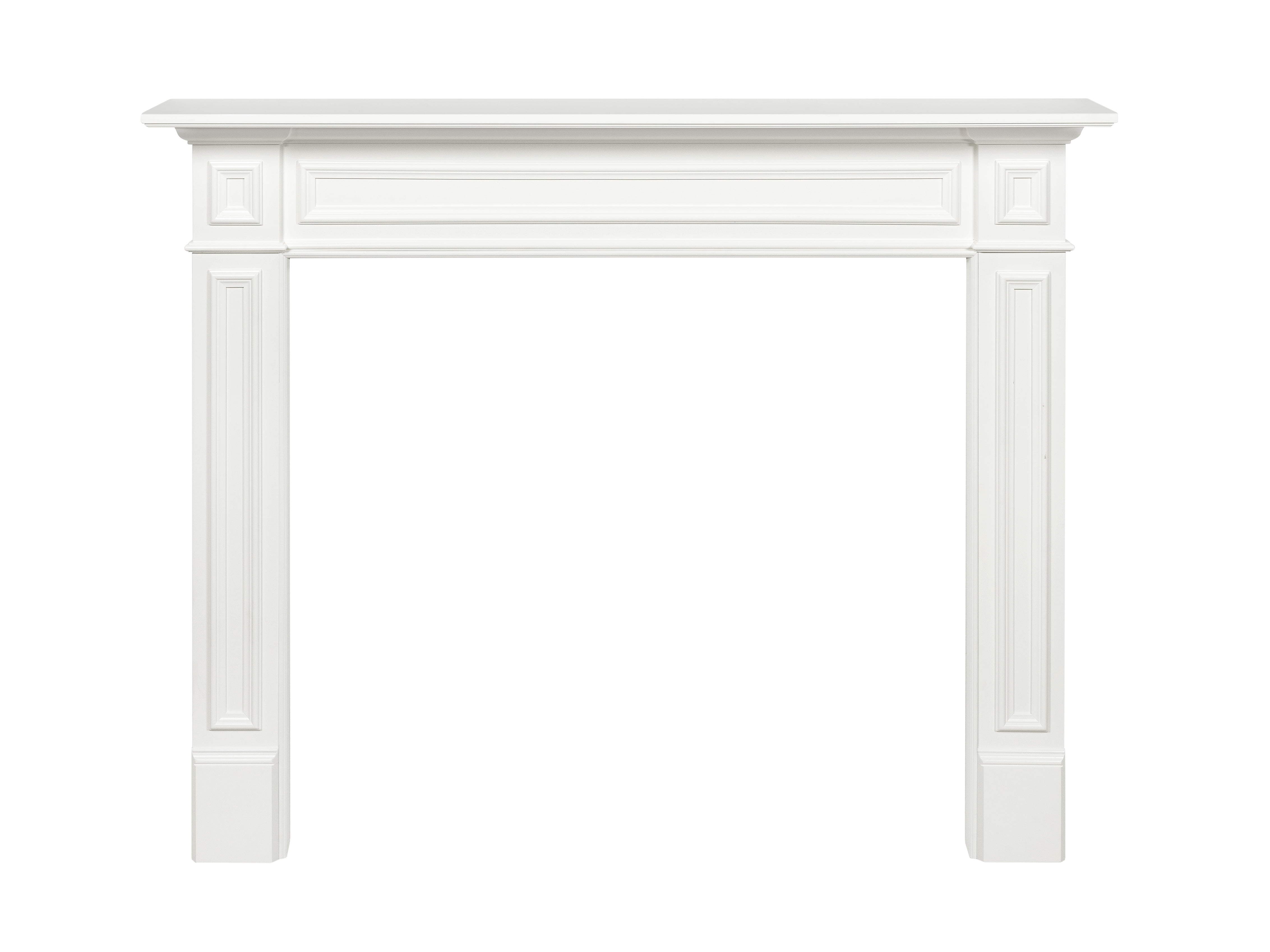 Pearl Mantels 48 In. X 42 In. Crisp White Full Surround Interior Opening Fireplace Mantel RPS48515D - The Home Depot