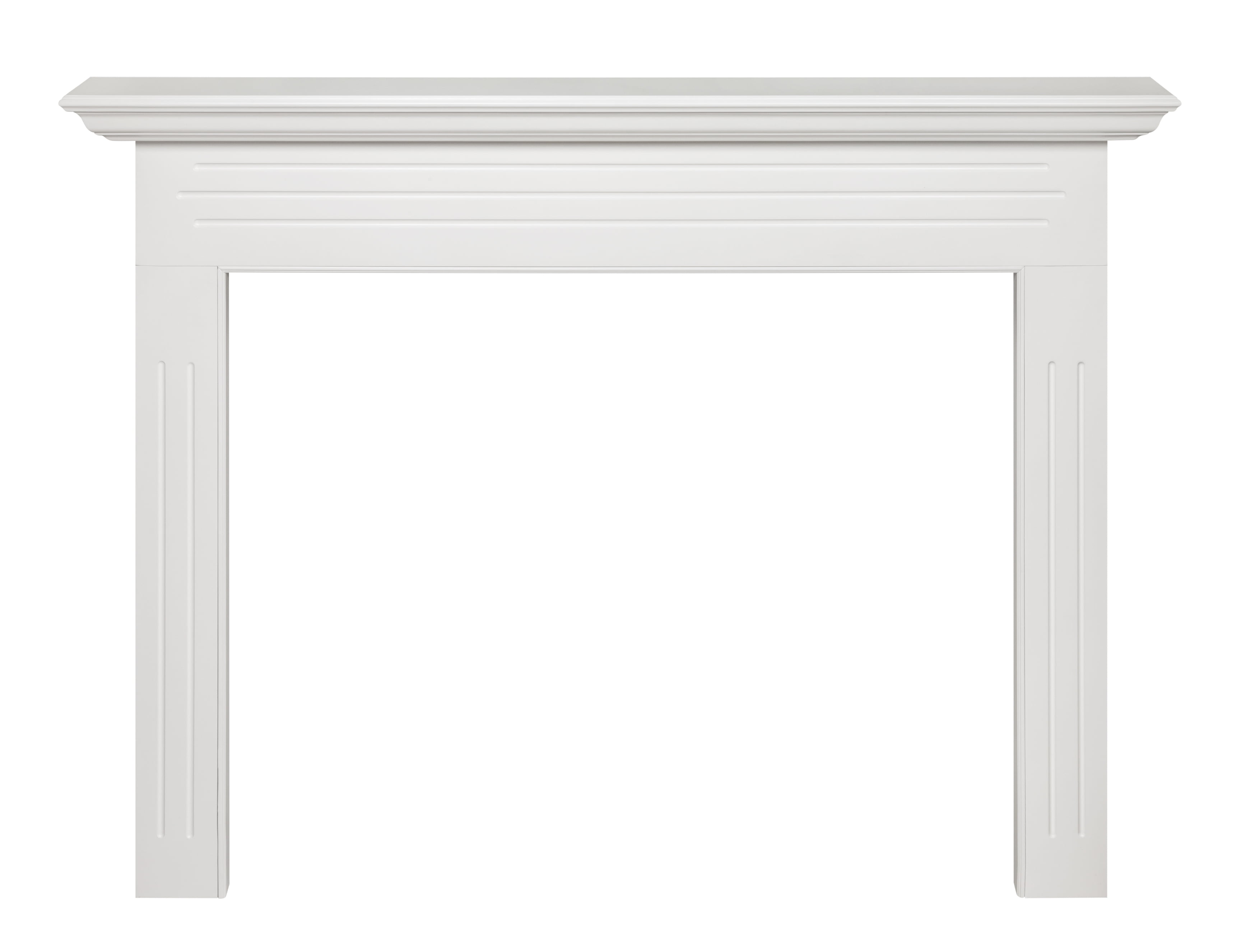 White MDF Traditional Fireplace Mantel Surround, 48-Inch