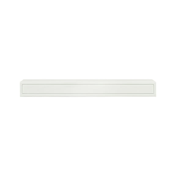 Pearl Mantels Sarah Premium White MDF Mantel Shelf, Crisp White Paint, 48"L x 9"D x 5"H