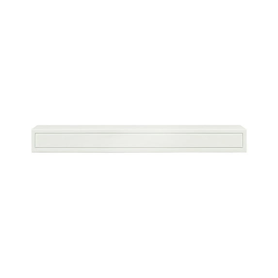 Pearl Mantels Sarah Premium White MDF Mantel Shelf, Crisp White Paint, 72"L x 9"D x 5"H