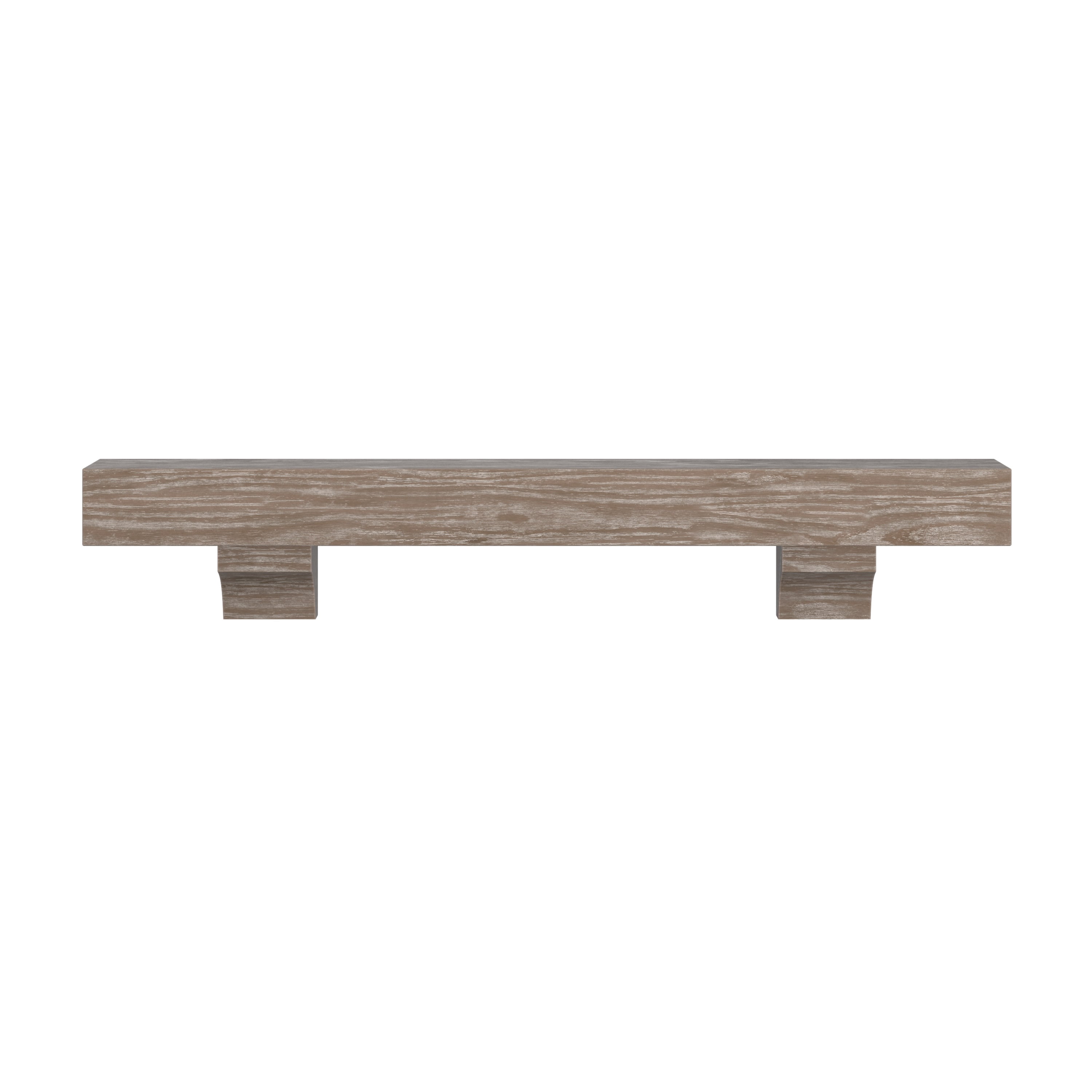 Pearl Mantels Shenandoah Hand Distressed and Hand Finished Premium Pine Wood Mantel Shelf, Chalk Wash Finish, 72"L & 9"D, Versatile Hanging Choices, with or without Corbels (Included)