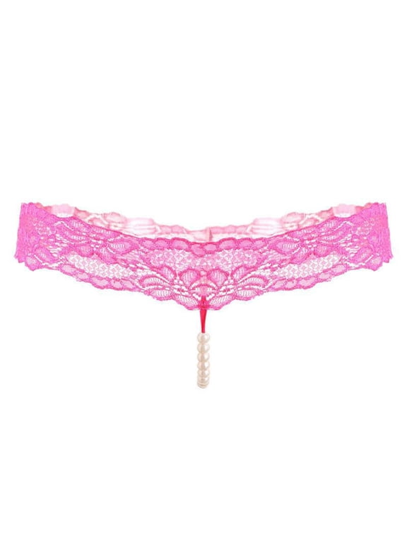 Pearl Massage Thong Lace Thongs for Women Transparent Playful Panties for Women