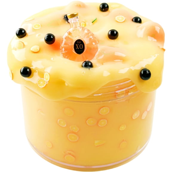 Pearl Milk Tea Slime Non-Stick Decompression Toy For Children, Soft Elastic Bubble Glue With Satisfying Sounds, 240Ml Container Storage*