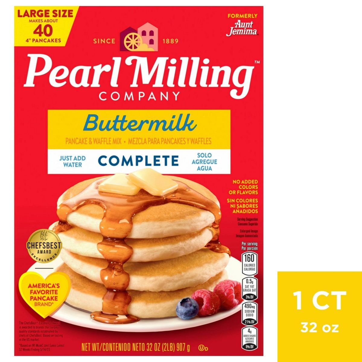 Pearl Milling Company Buttermilk Complete Pancake Waffle Mix - 2lb Pack of 2