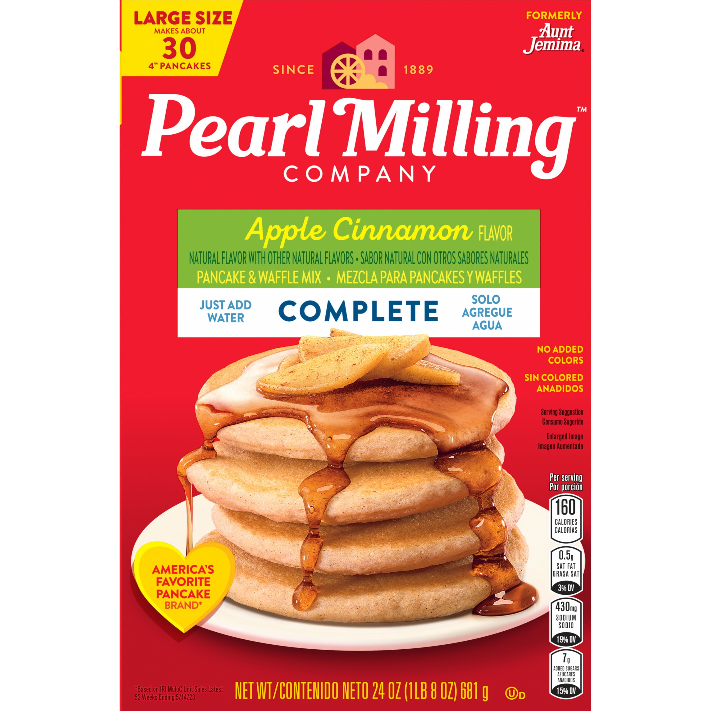 Pearl Milling Company Complete Pancake & Waffle Mix, Apple Cinnamon, 24 oz (Packaging May Vary)