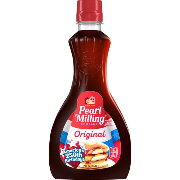 Pearl Milling Company Original Syrup, 12 fl oz Bottle, Classic Pancake Syrup, Easy Pour Flip Cap