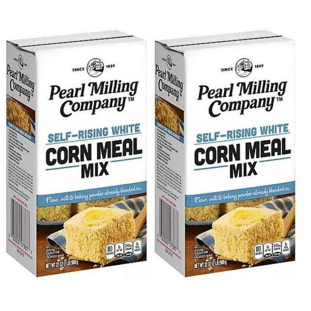 Pearl Milling Company SelfRising White Corn Meal Mix, 32 OZ, Pack of 2