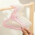 thumbnail image 1 of Pearl Mini Hanger - Premium Anti-Fade Environmental Fabric Hanger, Small Wedding Dress & Delicate Clothing Organizer, Valentine's Day Gift & Closet Styling for Special Outfits, 7.87*6.85in, Pink, 1 of 6