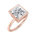thumbnail image 1 of Pearl - Moissanite Princess Cut Lab Diamond Bezel Set Engagement Ring, 1 of 4