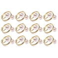 thumbnail image 1 of Pearl Napkin Rings Set Of 12, Gold Napkin Rings Holder Pearl Napkin Holder Easter Serviette Ring Buckle,Family Gathering, 1 of 5