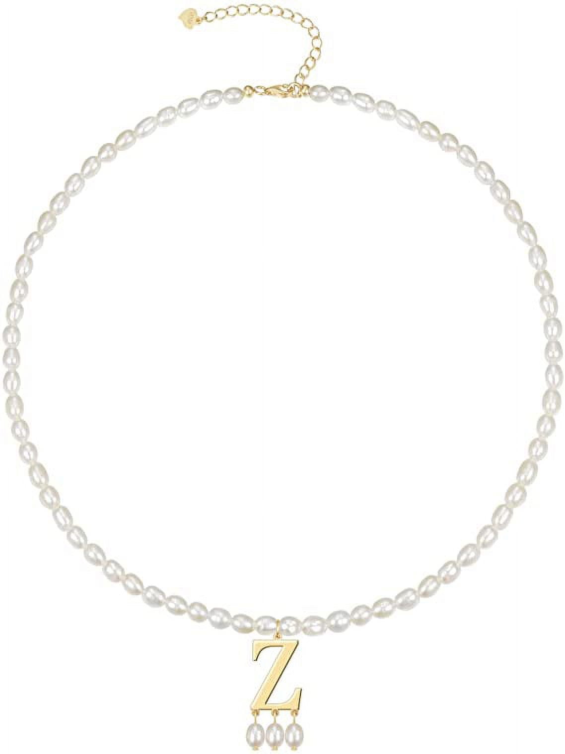 Pearl Necklace with Initial Anne Boleyn Necklace Custom Letter