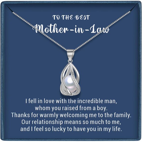Pearl Necklaces for Women Freshwater Pearl Pendant Necklace Gift Jewelry Gifts with Heartfelt Message Birthday Christmas Thanksgiving Day Gifts