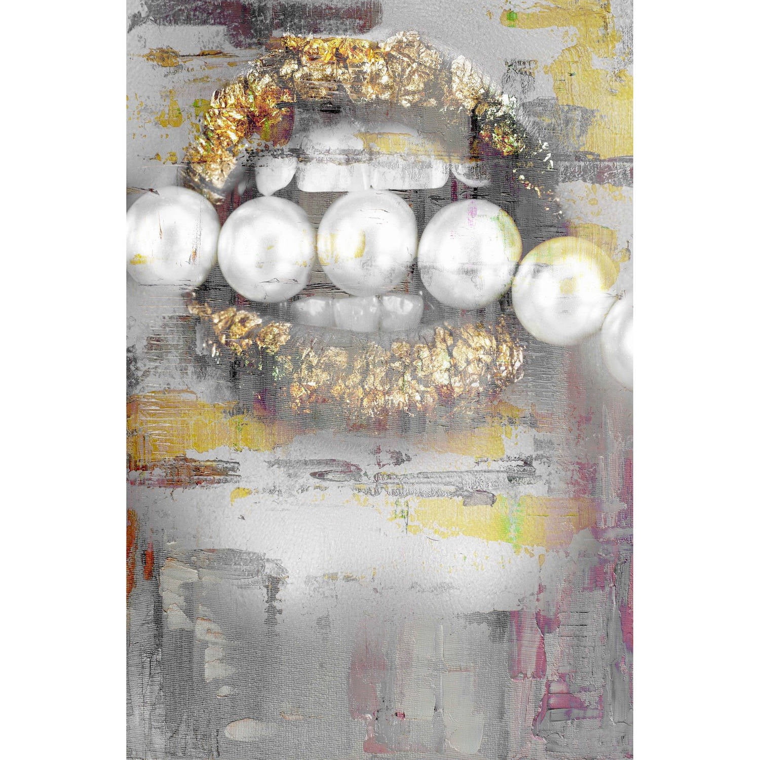 Pearl Nibble Painting Print on Wrapped Canvas