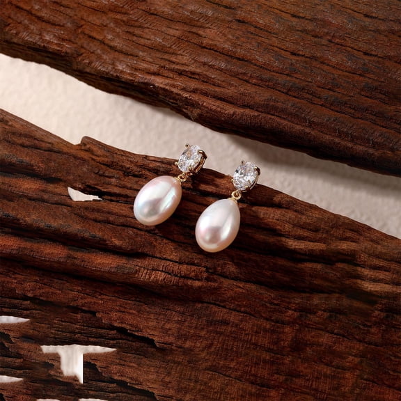 Pearl Op Earrings Cubic Zirconia Stone Si Lated Diamond Earrings For Prom, Bridesmaids, Birt Ay Women Jewelry[Z4394]