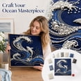 thumbnail image 1 of Pearl Painting Diy Kit, Ocean Whale 3D Raised Rhinestone Beaded Art Set, Ready-To-Create Mosaic Craft Kit, Great Stress Relief Handcraft For Adult Beginners, 1 of 7