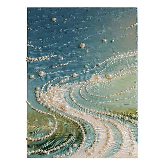 Pearl Painting Kit for Adults, Beginner Friendly Craft Kits with Frame 11.8x15.74, Home Decoration Housewarming Gift, Diamond Dots Beads Canvas Art for Wall Decor(C)