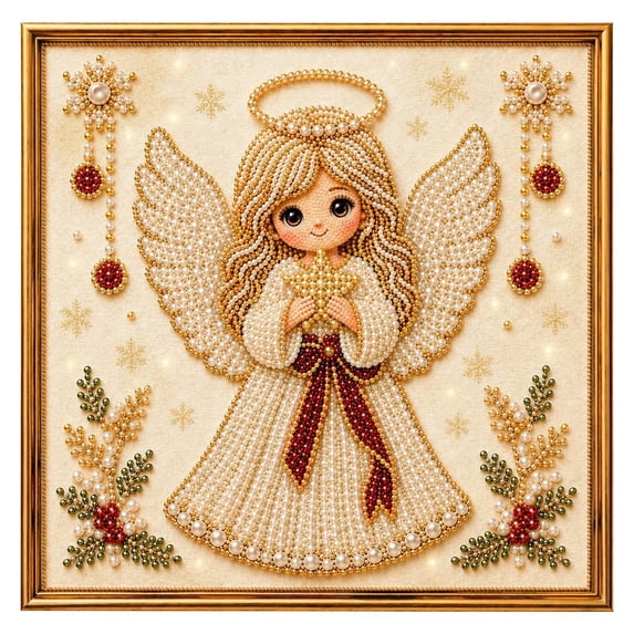 Pearl Painting,Pearl Diamond Art Christmas,Christmas Crafts For Adults,Diy Christmas Pearl Diamond Painting Art Kit With Frame,Pearl Beads Craft,Holiday Mosaic Artwork,Seasonal Wall Decor & Gif