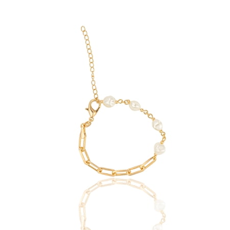 Pearl Paperclip Chain Necklace