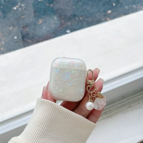 Pearl Pendant Seashell Pattern Airpods Protect Case Cover for Airpods 2 /1 Gen Earphone Cover