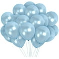 thumbnail image 1 of Pearl Powder Blue Balloons - 12 Inch Latex Balloons - 72 Pack, 1 of 8