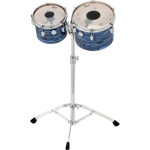 Pearl President Series Deluxe Concert Tom Set With Double Tom Stand Ocean Ripple