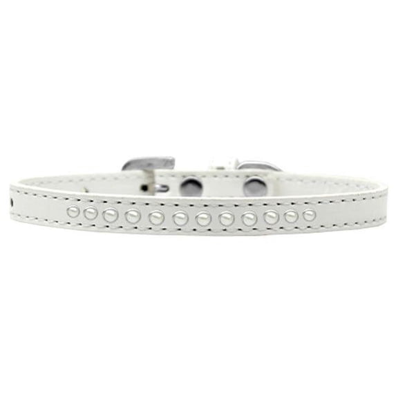 Pearl Puppy Collar, White - Size 10