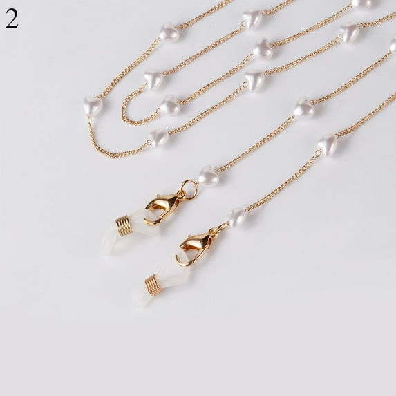 Pearl Retro Pearl Gold Chain Halter Glasses Chain Mask Chain Mask Extender Chain Halter Glasses Chain Anti Drop Lanyard 2