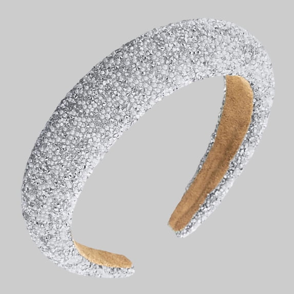 Pearl Rhinestone Headband Elegant Hair Accessory For Party Wedding Celebrations Daily Wear, Silver