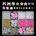 thumbnail image 1 of Pearl Ribbon Nail Art Accessories Set Butterfly Moon DIY Nail Decoration Box Assorted Embellishments for Creative Manicure Designs Best Value Finds & Budget-Friendly Offers, 1 of 3