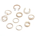 thumbnail image 1 of Womens Alloy Ring Set Pearl Retro Rings Fashion Jewelry Accessories Everyday Wearable Special Occasions Silver, 1 of 4