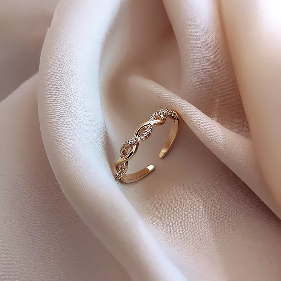 Pearl Ring For Women Copper Plated Rose Gold And K Gold Styles Cross Pearl Ring Star Braided Simple Pearl Collection