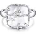 thumbnail image 1 of Pearl Ring Sterling Silver Vintage Square Pearl Adjustable Size 7 Ring Minimalist Jewelry Gifts For Women, 1 of 6