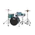 thumbnail image 1 of Pearl Roadshow Complete 4-Piece Drum Set w/ 18" Bass Drum, Hardware & Cymbals - Aqua Blue Glitter, 1 of 5