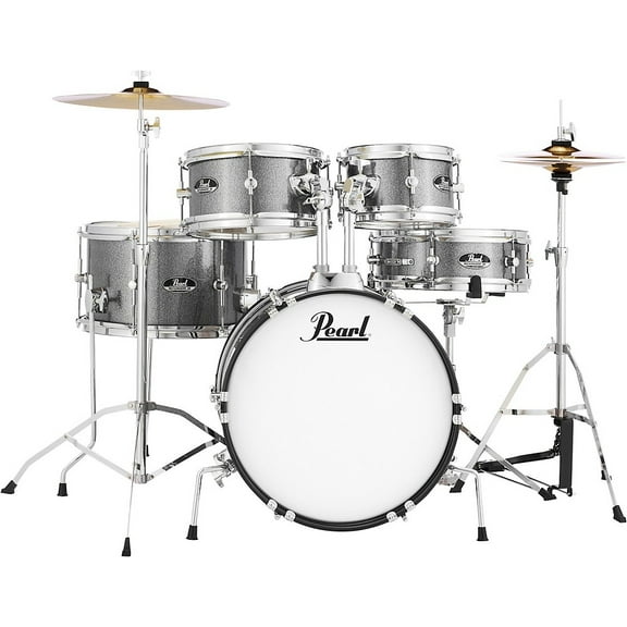 Pearl Roadshow Junior 5-Piece Drumset w/ 16" Bass Drum, Hardware & Cymbals - Grindstone Sparkle