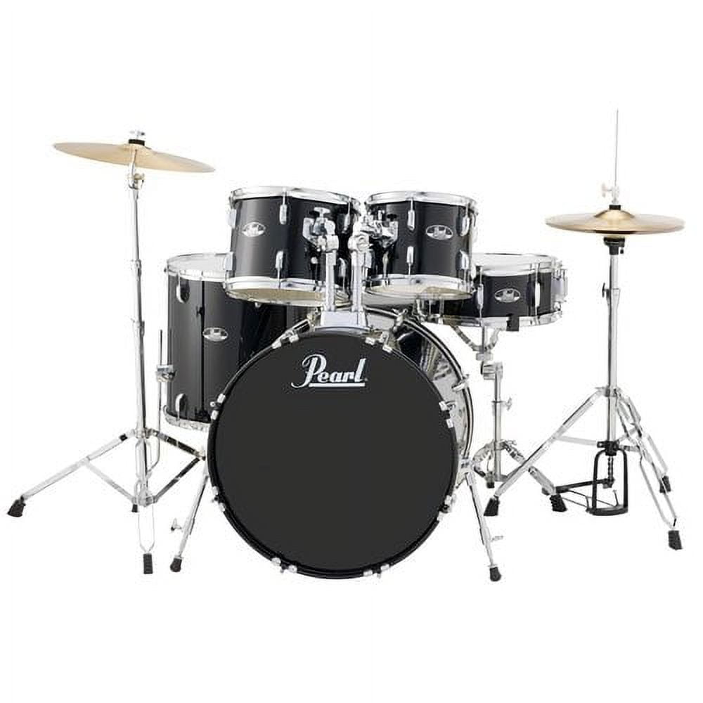 Pearl Roadshow RS525S 5-Piece Drumset w/ Hardware & Cymbals - Jet Black