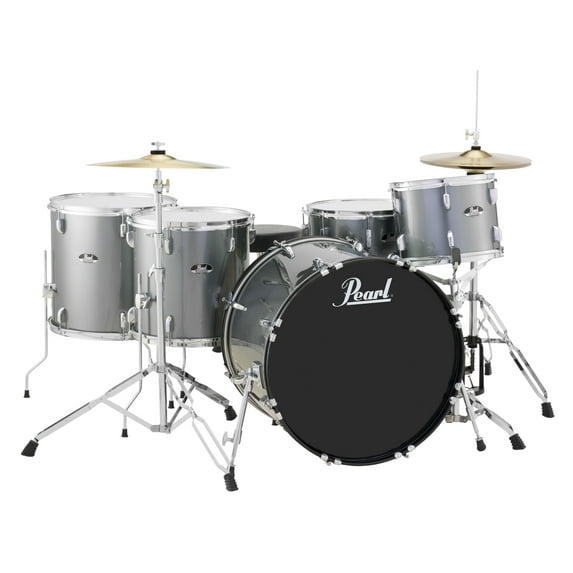 Pearl Roadshow 5-Piece Rock Drum Set Charcoal Metallic