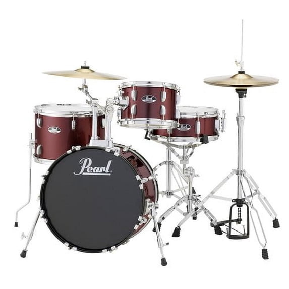 Pearl Roadshow RS584 4-Piece Drumset w/ Hardware & Cymbals - Wine Red