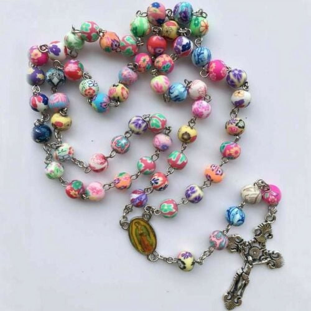 White Glass Pearl Rosary Chain, Bulk Chain, Rondelle Glass Beads, Bead –  EDG Beads and Gems
