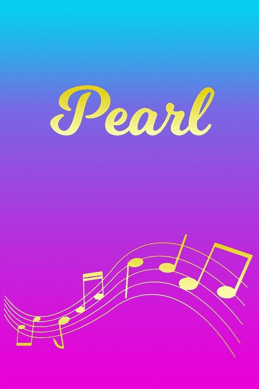 Createmusic Publications Pearl: Personalized Music Manuscript Notebook, Letter P Initial, 12 Staves per Page, 100 Pages, 6 x 9 in.