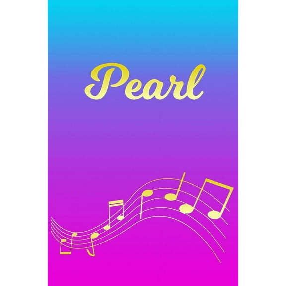 Createmusic Publications Pearl: Personalized Music Manuscript Notebook, Letter P Initial, 12 Staves per Page, 100 Pages, 6 x 9 in.