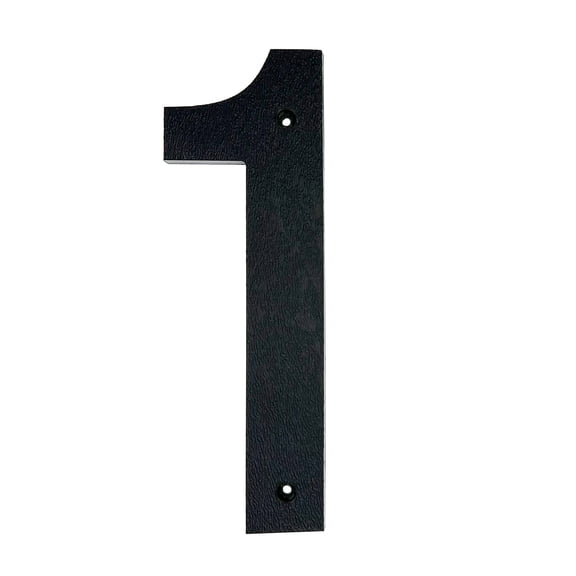 Pearl Sign Co. Black 8" Floating House Number 1, Bold Modern Style