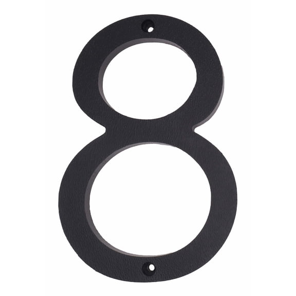 Pearl Sign Co. Black 8" Floating House Number 8, Modern Style